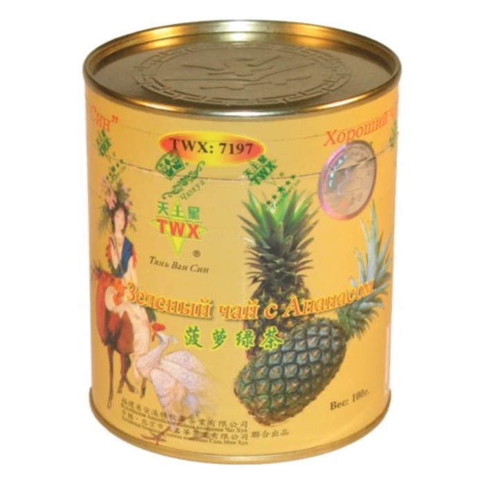 ЧЮ ХУА (7197) Туба Зеленый с ананасом 100 гр., картон (30)
