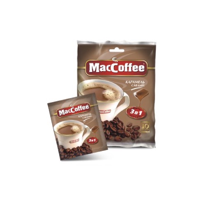 Кофе 3 в 1 MacCoffe Карамель 18 гр. х 25 пак. (20) ЖЦ