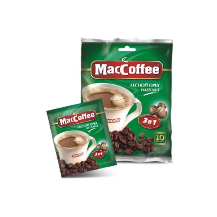 Кофе 3 в 1 MacCoffe Лесной орех 18 гр. х 25 пак. (20)