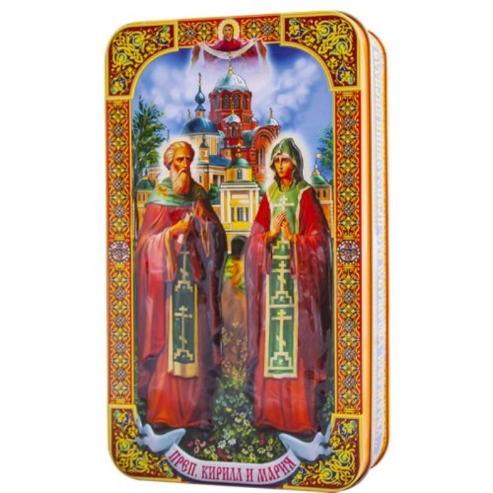 Преподобные Кирилл и Мария 100 гр. черный ж/б (12)