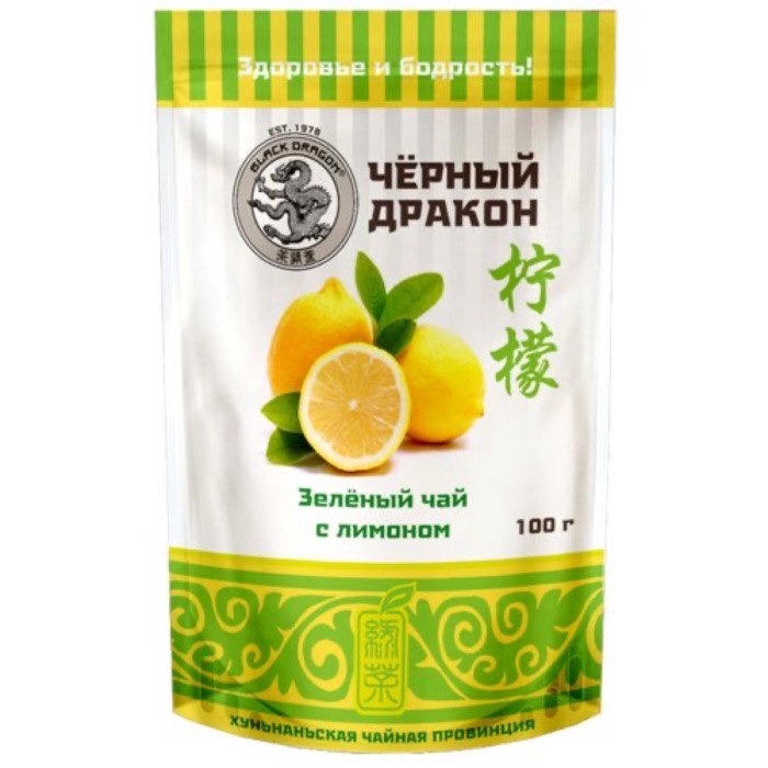 Зеленый с лимоном 100 гр. дой-пак (25) (LE004)