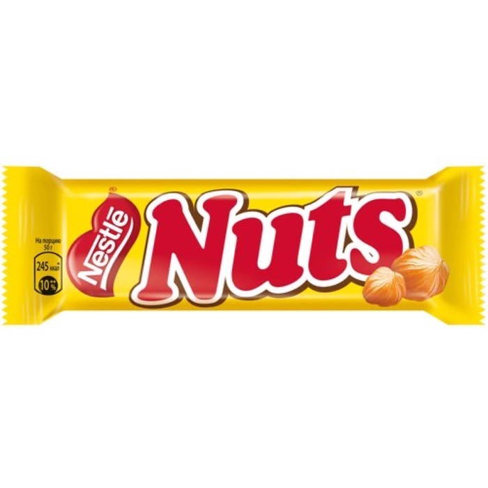 батончик NUTS с лесным орехом 50 гр.(1блх30 шт)/266