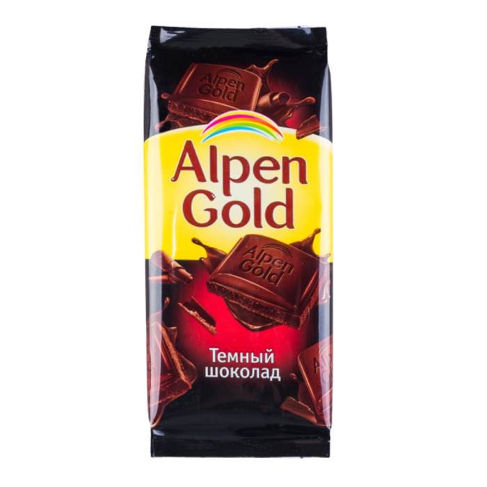 Фото шоколадки альпен гольд в руке