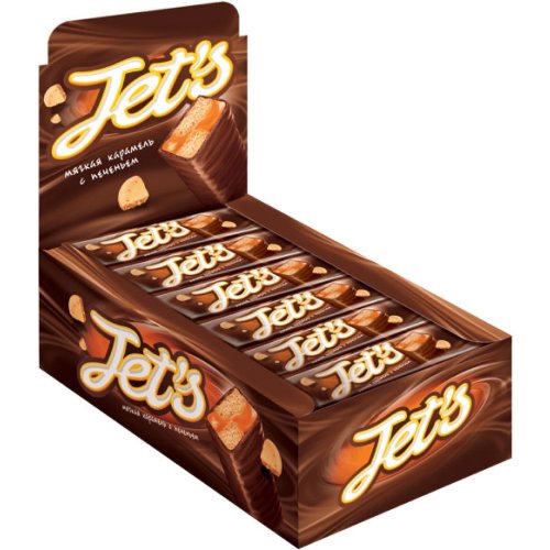Батончик JET S с печеньем и мягкой карамелью,42 гр. (18) в кор 8 бл. (НК711)