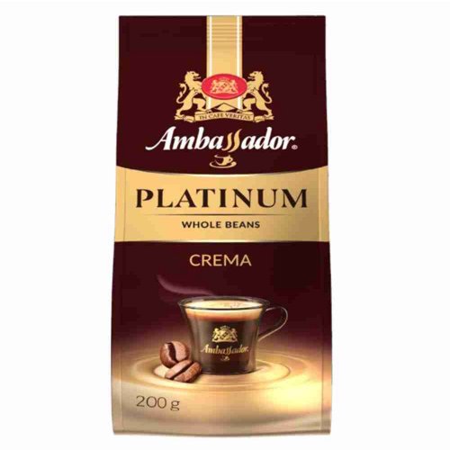 Ambassador Platinum Crema 200 гр. зерно пакет (12)