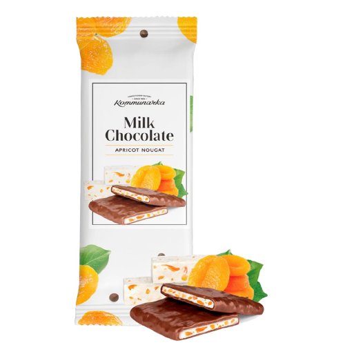 Шоколад Молочный нуга с Абрикосом 80 гр. (20) Флоу-пак (70564)