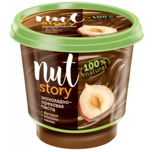 Паста ореховая,отборный фунжук Nut Story с доб. какао 350 гр. (12) (ПО1)