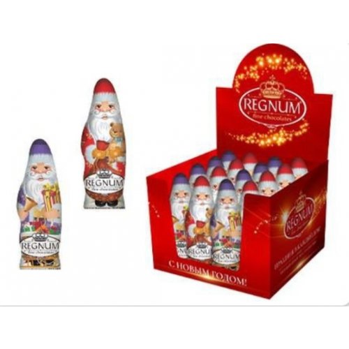 Фигурка молочный шоколад REGNUM Дед Мороз 25 гр. (20) в короб. 8 бл. (RM-8-1)