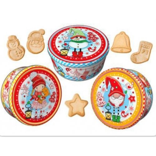Печенье в жестянной банке REGNUM Новогоднее 150 гр (12) (МС-6-100)
