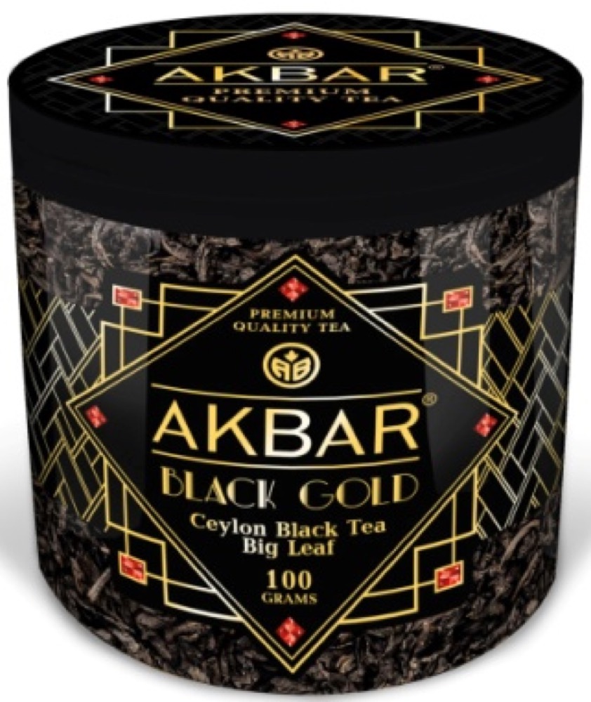 Купить Чай Akbar Акбар BLACK GOLD 100 гр , черный круп лист, пластик банка  (6) мелким оптом и в розницу в Москве - цены в интернет магазине Восток