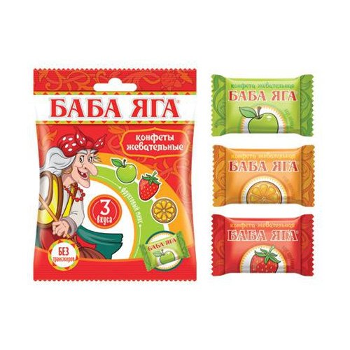 Жевательная конфета БАБА ЯГА 50 гр. ассорти мини (20) (BB-7-1)