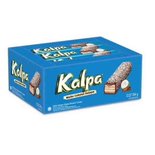 Батончик вафельный KALPA с шокол.и кокос. стружкой 22 гр.(12) 8 блоков в коробке NEW