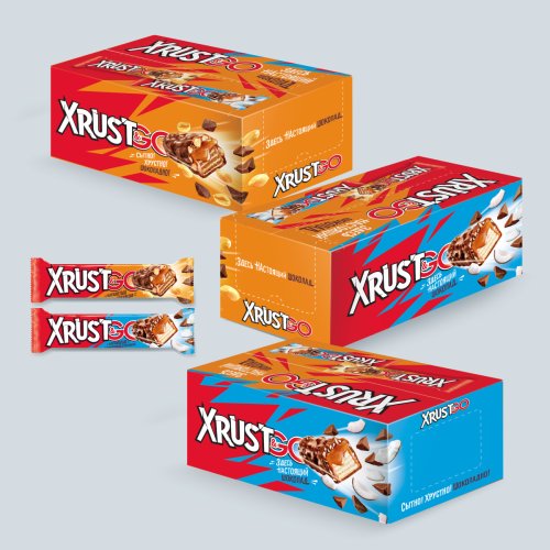 Батончик вафельный Xrust&Go с арахисом и карамелью,30 гр. (35)