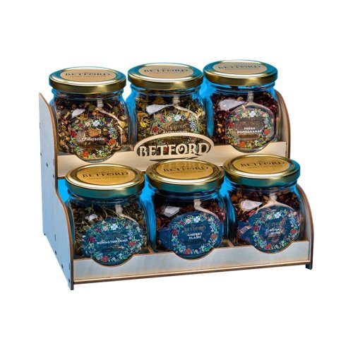  Aroma Collection Коллекция фруктового чая 1580 гр (6 видов) стекло