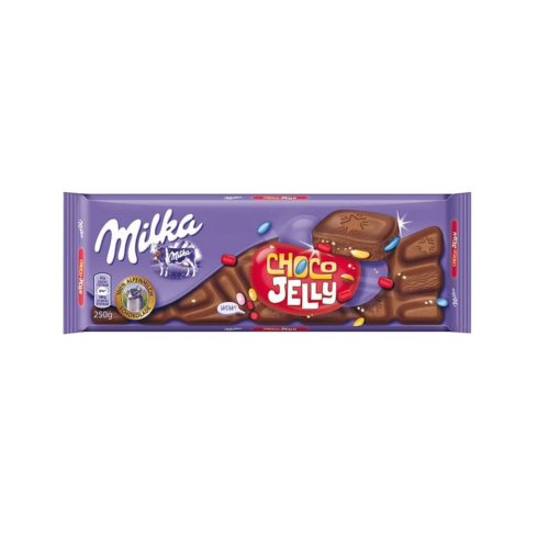 Шоколад Милка молочный Choco Jelly(с мармеладом,цв.драже) ,250 гр. (15)