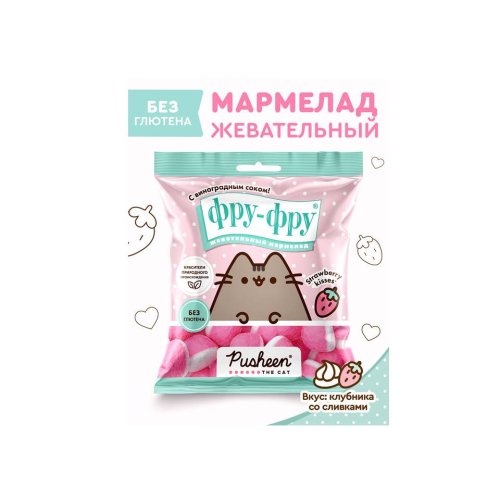 Жевательный мармелад ФРУ-ФРУ PUSHEEN 80 гр.(12) в кор. 2 блоков (FF-25-4)..