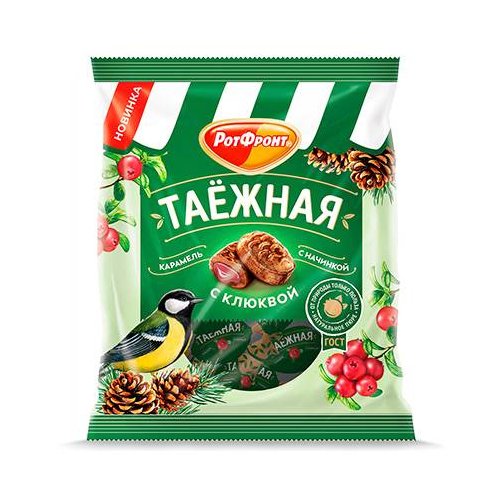  карамель Таёжная с клюквой, 150 гр. (16)