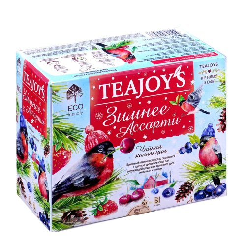 TeaJoy'S Зимнее АССОРТИ 5 вкусов 50*2 гр.,черн.,зел.,с добав., пакет с ярлыком (12)