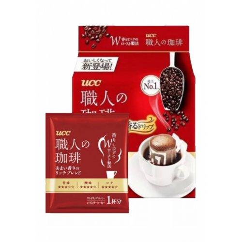 ДРИП ПАКЕТЫ UCC The Blend Rich 7 гр*18 пакет, молотый, м/у (6) (351735 красный) NEW