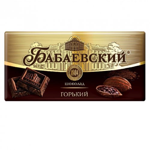 шоколад Бабаевский ГОРЬКИЙ , 90 гр. (18) 4 бл. в кор./72