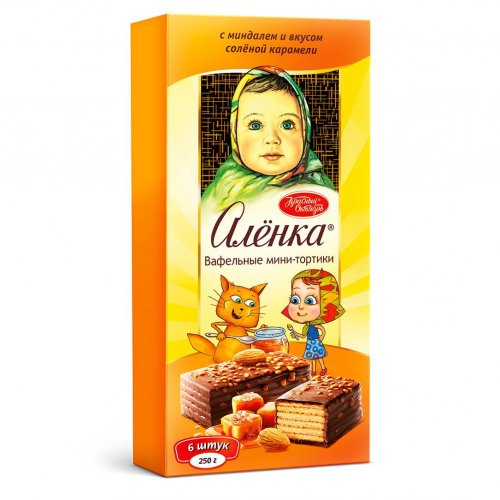 Аленка с миндалем со вкусом сол.карамели 220 гр. (6)/126