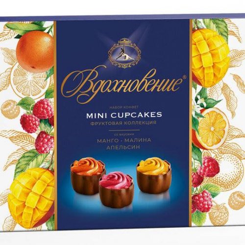 Шок.набор Вдохновение Mini Cupcakes (Манго,Малина,Апельсин) 165 гр. (8)/56