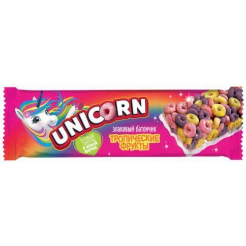 Батончик злаковый UNICORN Тропические фрукты 22 гр. (20) NEW
