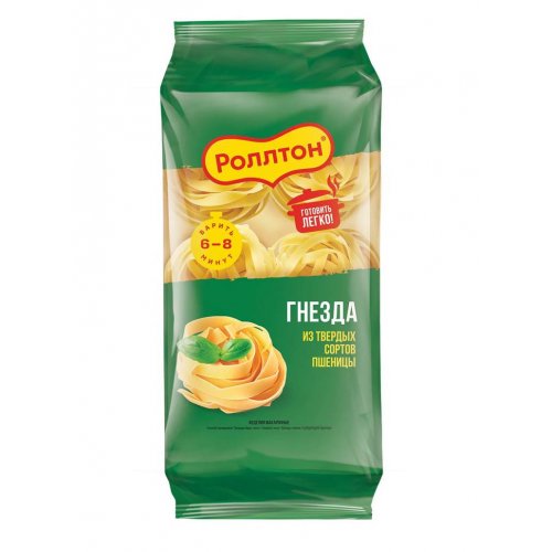  Макароны Гнезда 400 гр., пакет (8) (в пал.35)