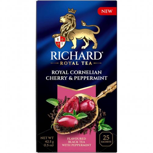 Royal Cornelian Cherry & Peppermint 25 пак.*2 гр.черный с кизилом и мятой (12) 102910