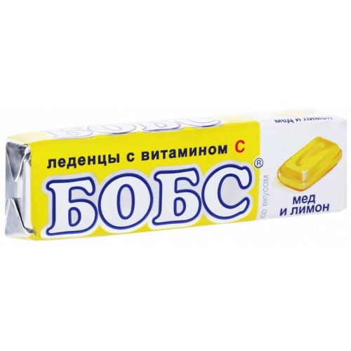 Леденцы БОБС медово-лимонный с вит.С 35 гр.(12) в кор. 24 блоков (BS-3-21)