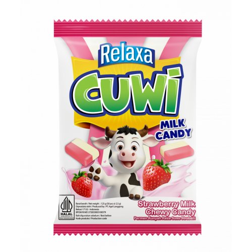 жевательные Relaxa CUWI STRAWBERRY MILK 125 гр., м/у (20)