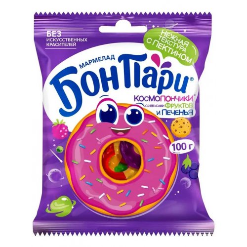 Бон Пари Мармелад жев. фруктовый Космический пончик 100 гр.*15 ()