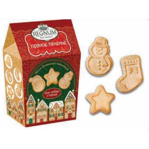 Печенье в картонной коробке REGNUM Пряное сахарное-фигурное 170 гр. (10) (МС-8-10)