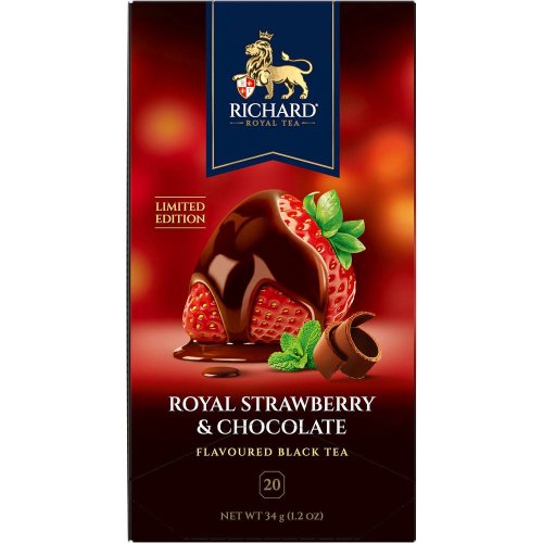 Strawberry & Chocolate 20 пак.*1,7 гр.черный клубника и шоколад (12) 102935