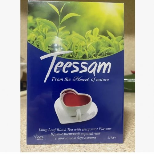 Teessam Ерл Грей 250 гр. черный индийский, крупнолистовой (24)/в пал.49
