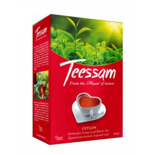 Teessam 250 гр. черный цейлонский, крупнолистовой (16)/в пал. *
