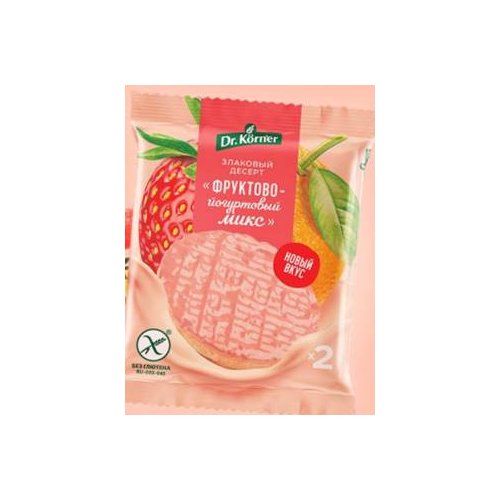 Злаковый десерт фруктово-ягодный с йогуртом рисовый 34 гр. (17шт./блок)