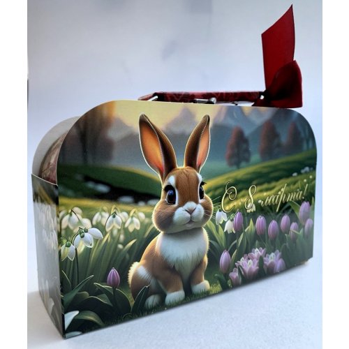 (ОБ2 1802) С 8 марта Зайчик (Зеленый мол.улун) 170 гр. (36) кейс