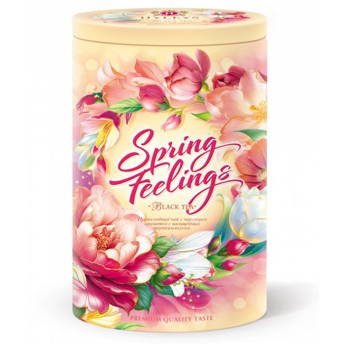 Spring Feelings 80 гр.,ж/б (черный,кр.лист) (15) (14184) Бежевый