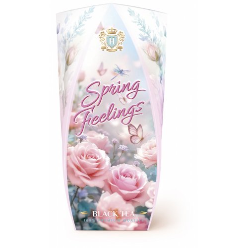 Spring Feelings 50 гр. (черный,ср.лист) (12) картон (14146Р) Лист Розы