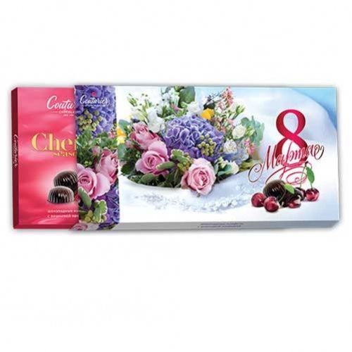 CHERRY SEASON Шоколадные конфеты с помадной вишневой начинкой 210гр. (10)