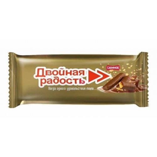 Двойная радость батончик с печеньем и карамелью 5 кг (50гр*100шт) / короб