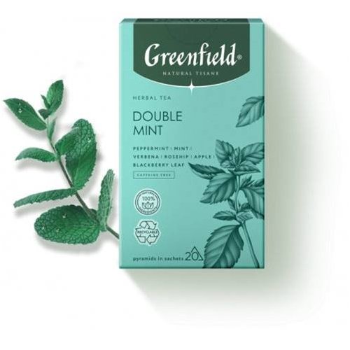 Пирамидки Tisane DOUBLE MINT 20 пак. х 1,8 гр.чайн.нап. с доб. (8) (1758-08-1)