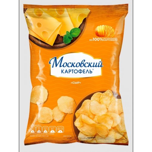 Картофель Московский хруст. со вкусом сыра 120гр, м/у (16)/в пал.28