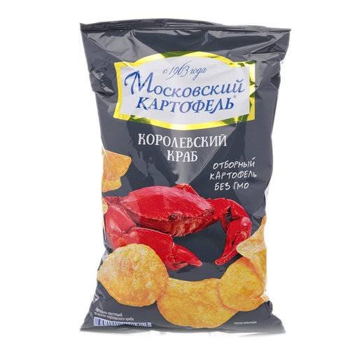 Картофель Московский хруст. со вкусом королевского краба 60гр, м/у (12)/в пал.64