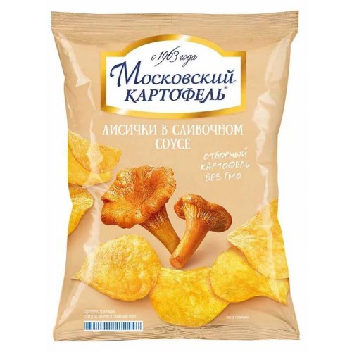 Картофель Московский хруст. со вкусом лисичек в слив. соусе 60гр, м/у (12)/в пал.64