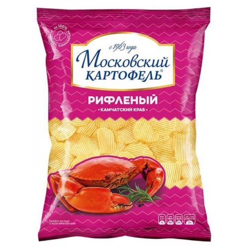 Картофель Московский хруст. со вкусом камчатског краба 120гр, м/у (16)/в пал.28