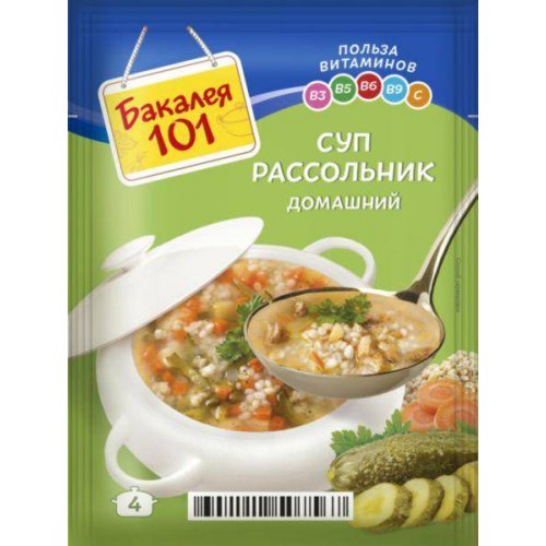 Суп Бакалея 101 Рассольник домашний 65г (25)/в пал. 24*9