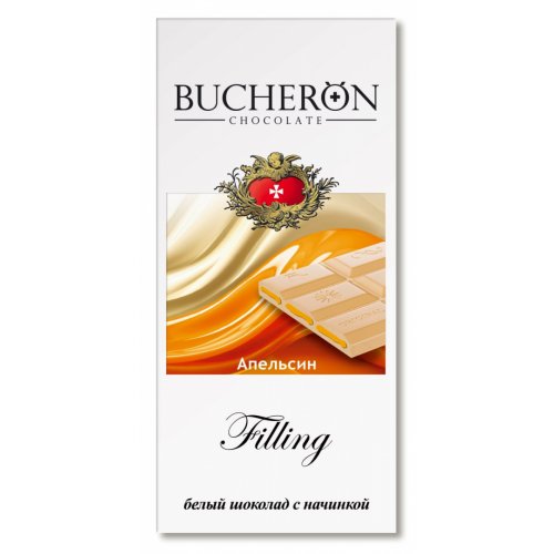 FILLING шоколад Белый с нач. со вкусом апельсина 85г х 10 шт. картон (6) 1275