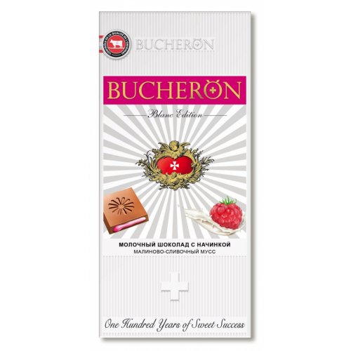 Blanc Edition шоколад Молочный с Малиново-сливочный мусс 85 гр. х 10 шт. картон (6) (1221)